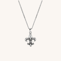 Fleur de Lis Pendant Necklace Silver