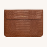 Croc Laptop sleeve in Tan