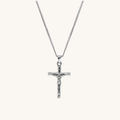 Classic Cross Pendant With Chain Silver