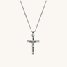 Classic Cross Pendant With Chain Silver