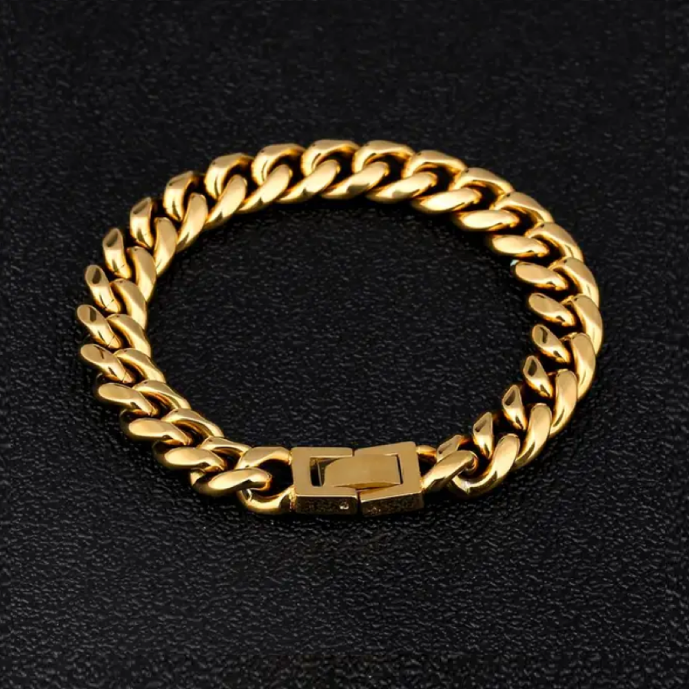 Miami 10mm Cuban Bracelet Gold