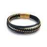 braided Leather Bracelet in blue