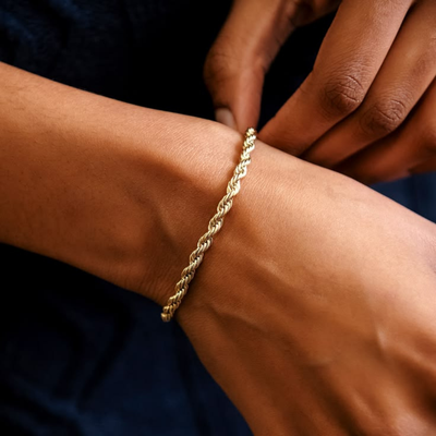 Gold 6MM Rope Bracelet