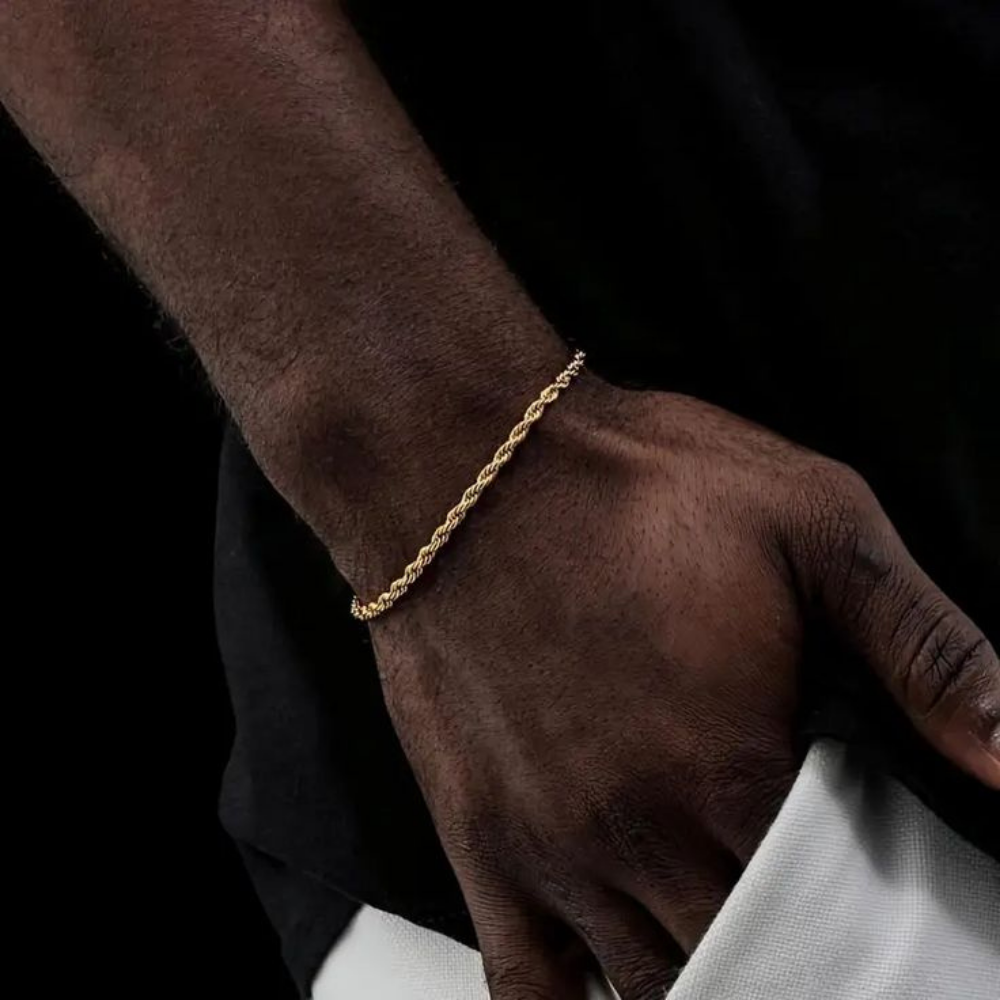 Gold 3mm Rope Bracelet