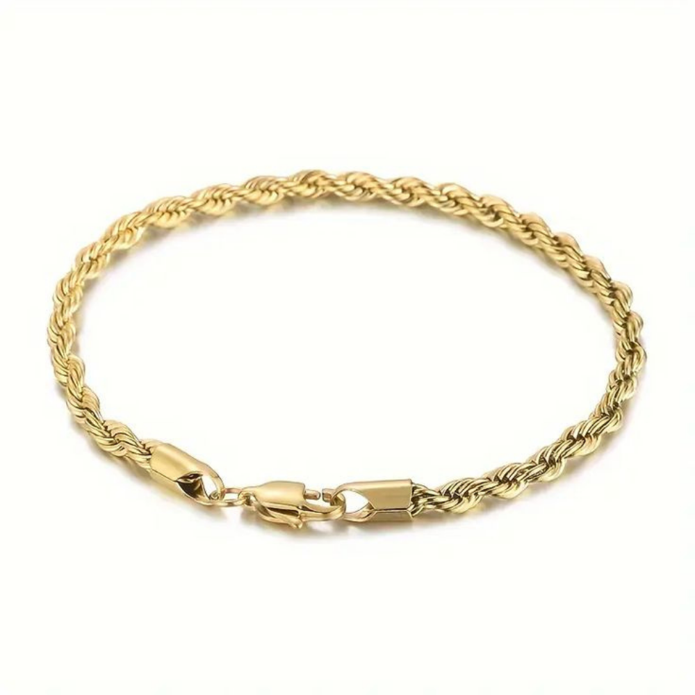 Gold 3mm Rope Bracelet