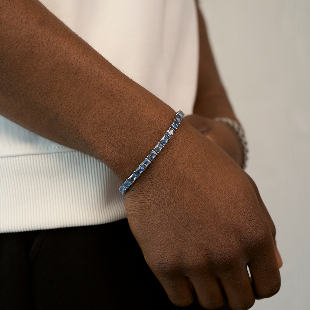 Blue Sapphire Tennis Gems Bracelet