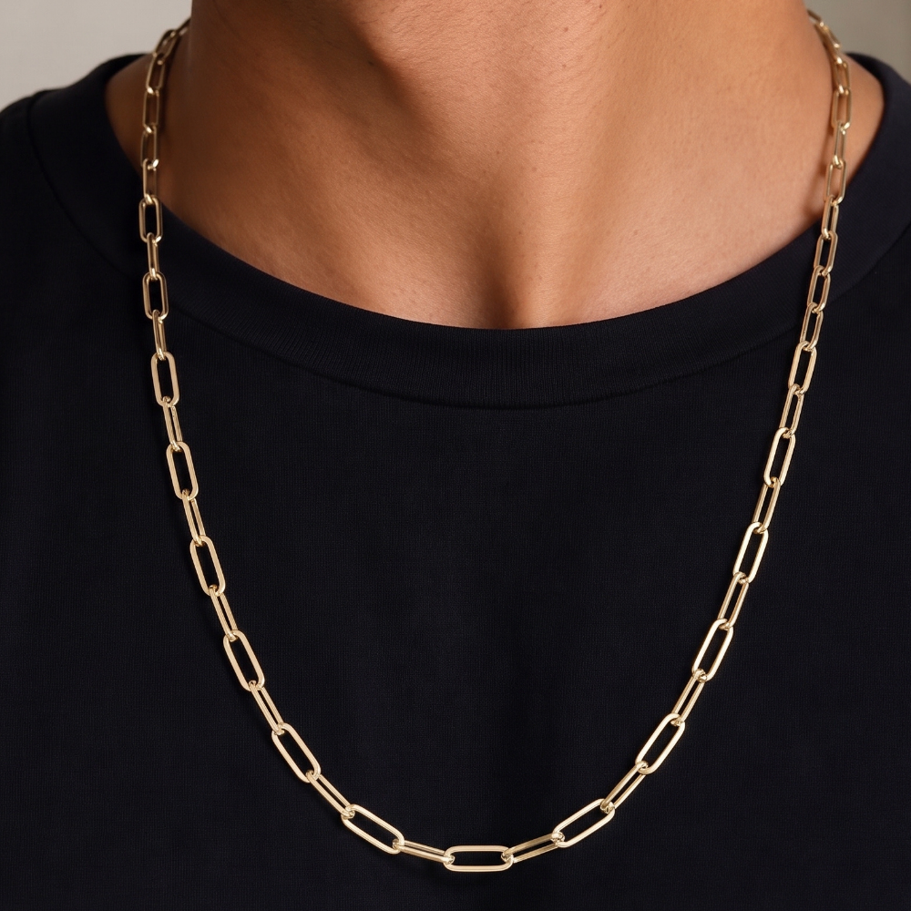 Gold Paper Clip Chain